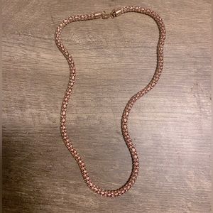 Kenneth Jay Lane Rose Gold Tube Chain Necklace